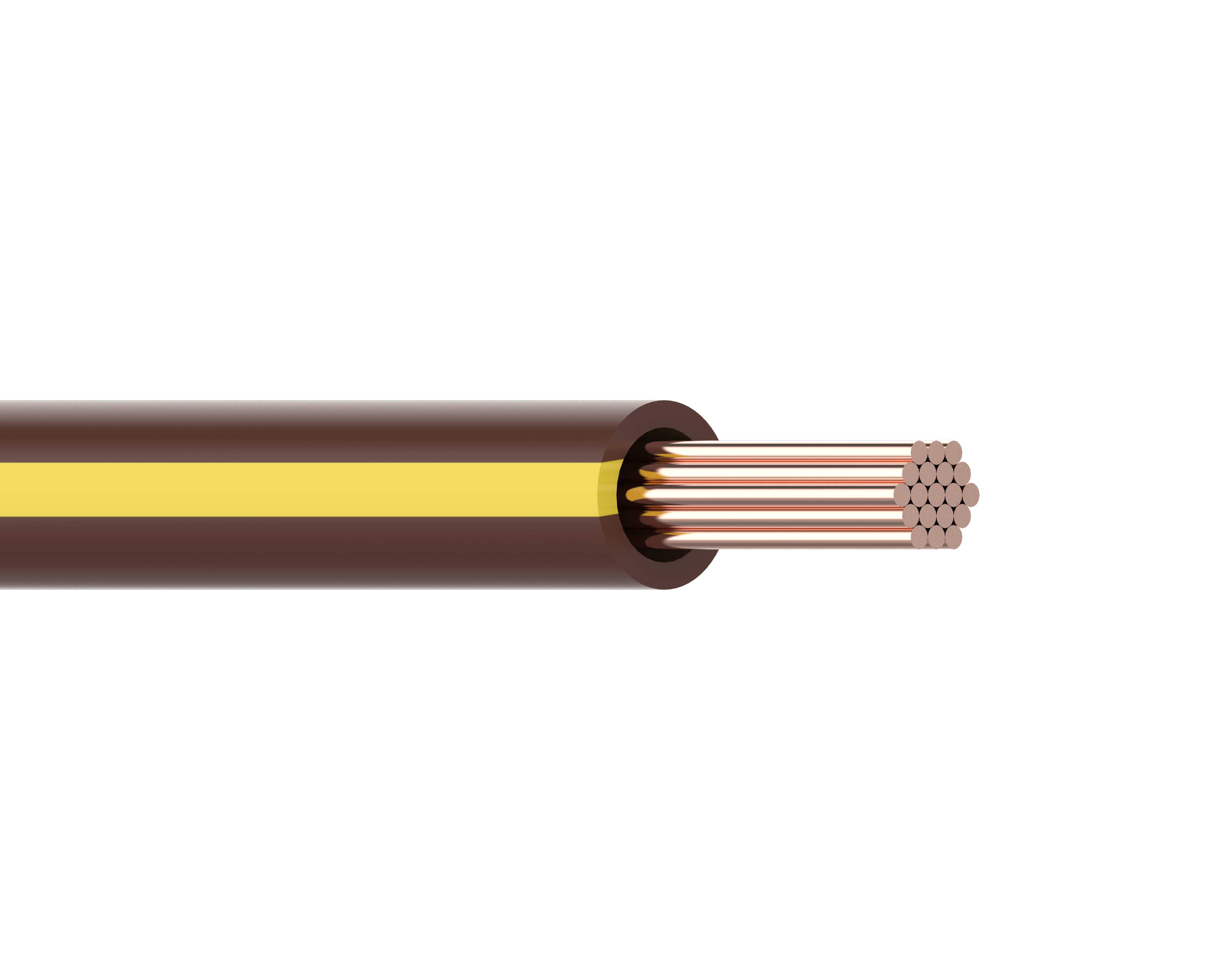 Primary wires V1 棕色+黄色条纹